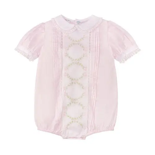 Vintage-Inspired Floral Romper For Girls 1