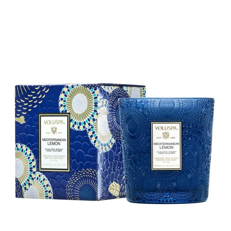 Voluspa 9 Oz Mediterranean Lemon Classic Scented Candle 1