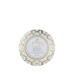 Voluspa Suede Blanc Scented Candle – Mini Tin 1