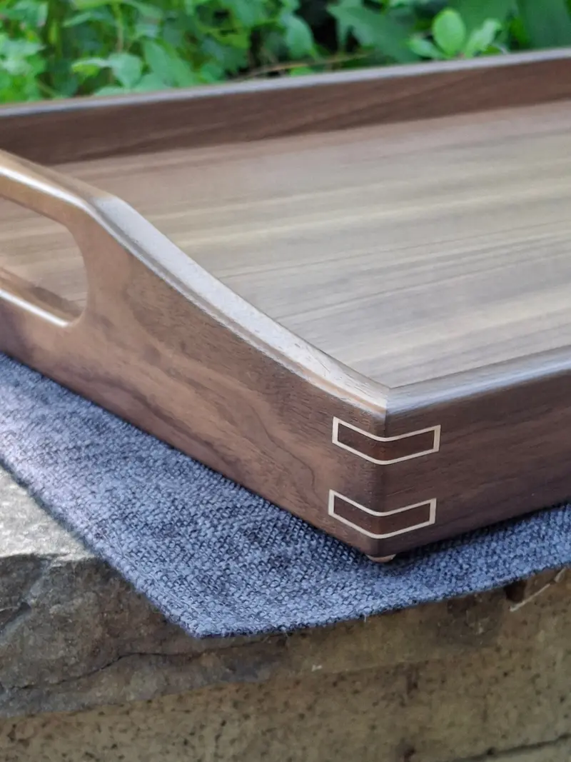 Walnut Wood Serving Tray – Premium Handcrafted Serving Board (Two Sizes) 1