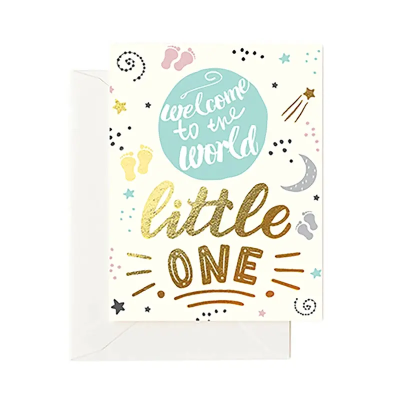 'Welcome To The World' Newborn Announcement Card 1