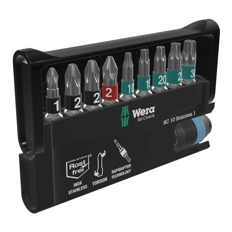 Wera 10-Piece Stainless Steel Bit-Check Kit (Model 5073630001) 1
