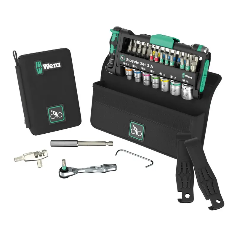 Wera 38-Piece Bicycle Maintenance Tool Set Featuring Chain Breaker & Hex Keys 1