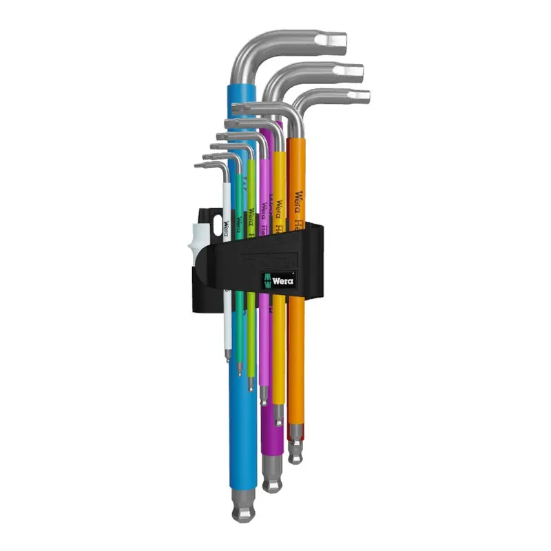 Wera 9-Piece Metric Hex-Plus Ball-End L-Key Set – Color-Coded, Stainless Steel (Model 5022669001) 1