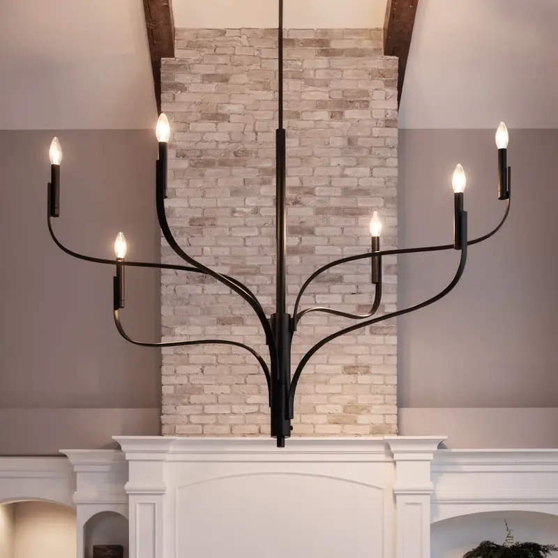 Westmere Collection Black Modern Chandelier – 35.25"H X 47.25"W Indoor Fixture 1