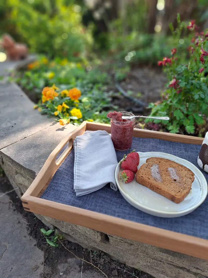 White Oak Serving Tray – Natural Hardwood Serving Board (Two Sizes) 1