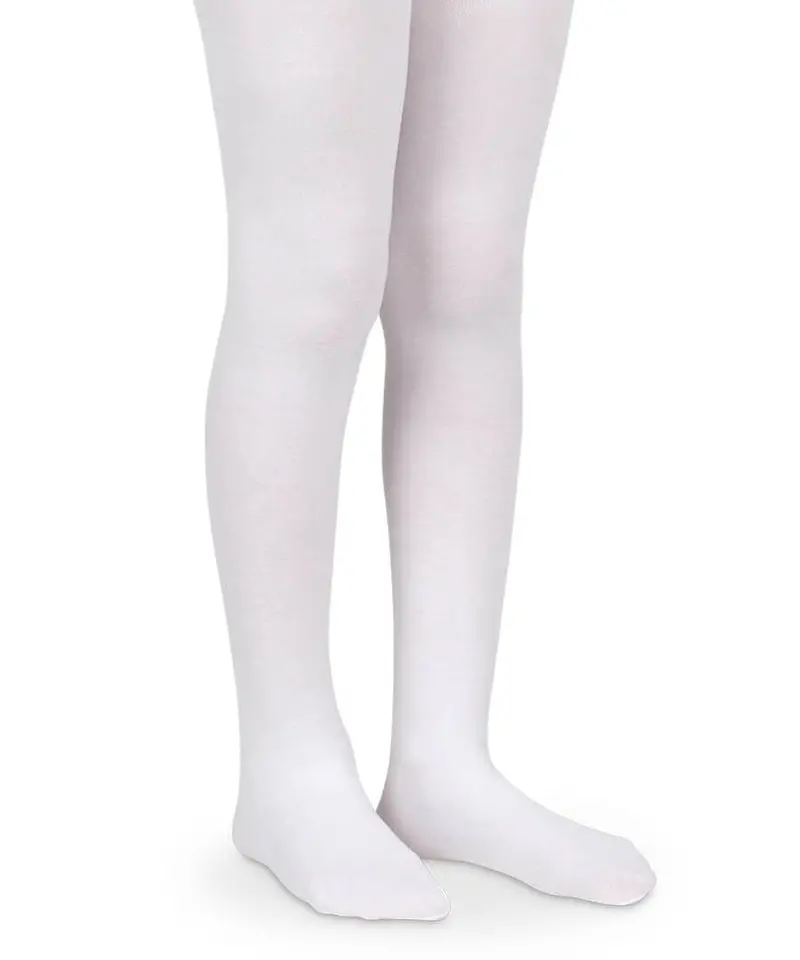 White Smooth Microfiber Tights – One Pair 1