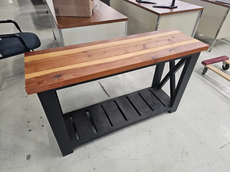 Wooden Console Table – Slim Hallway Or Entryway Design 1