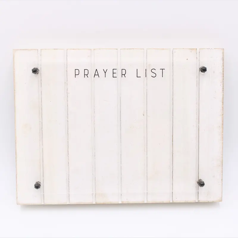 Wooden Prayer List Plaque With Acrylic Accents 1