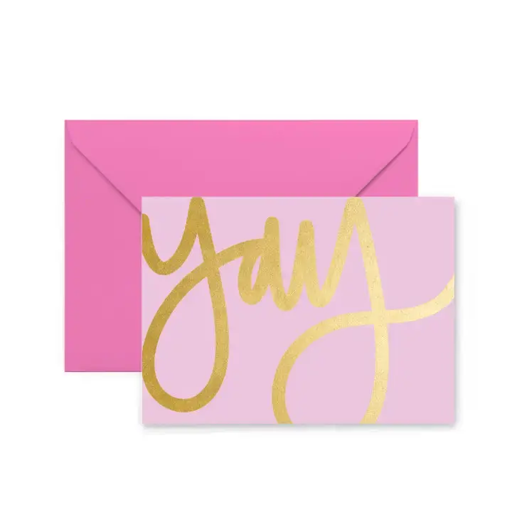 'Yay!' Joyful Celebration Greeting Card 1