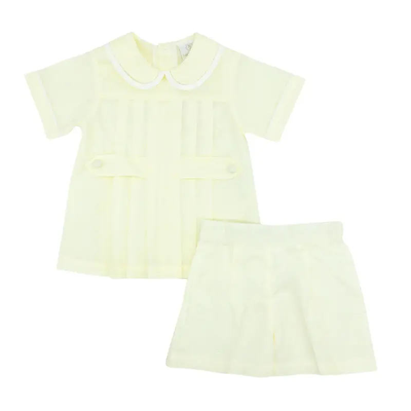 Yellow Batiste Short Set – Andrew Style By Blessings 1