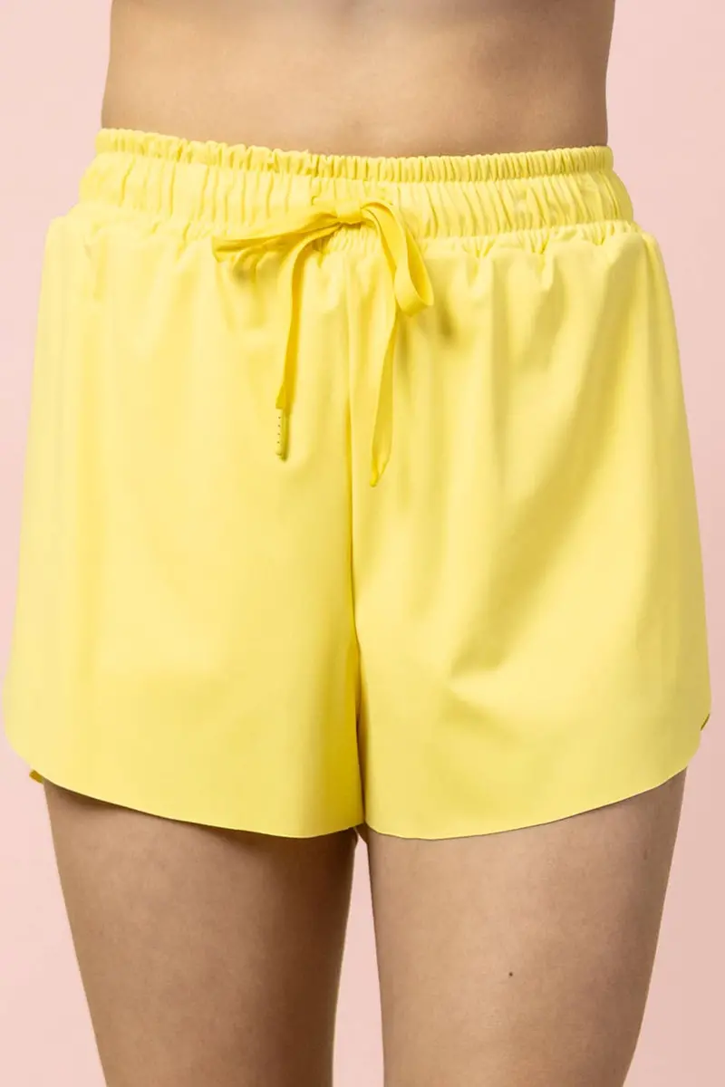Yellow Performance Athletic Shorts – Side Step Collection 1