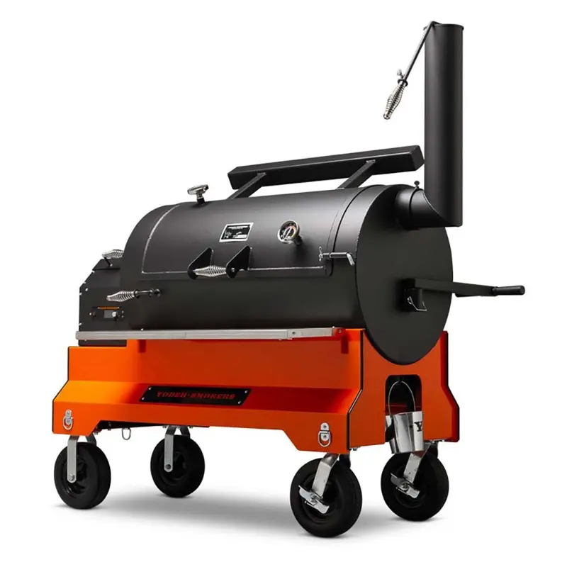 Yoder Ys1500 Pellet Grill: 1,500 Sq In Capacity, Heavy-Duty Competition Cart, And Adaptive Control System – Model 1500S-Cc-** 1