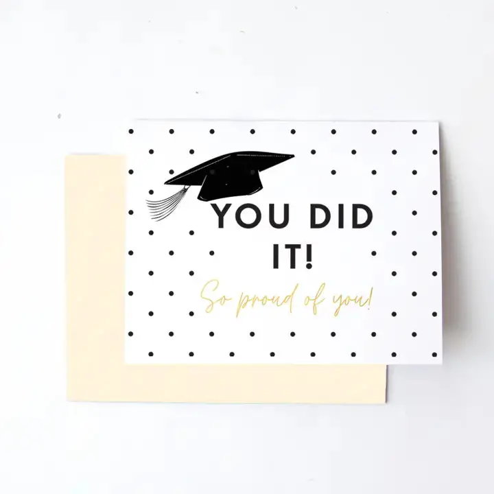 'You Did It!' Graduation Celebration Card 1