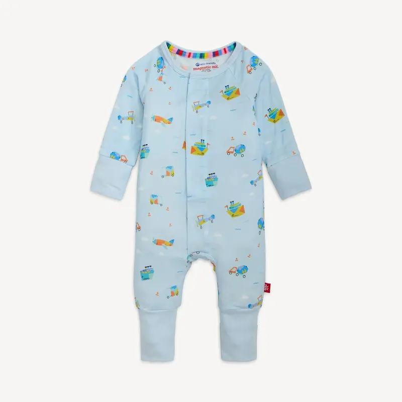 You Haul Modal Magnetic Convertible Coverall – Easy-Change Baby Outfit 1