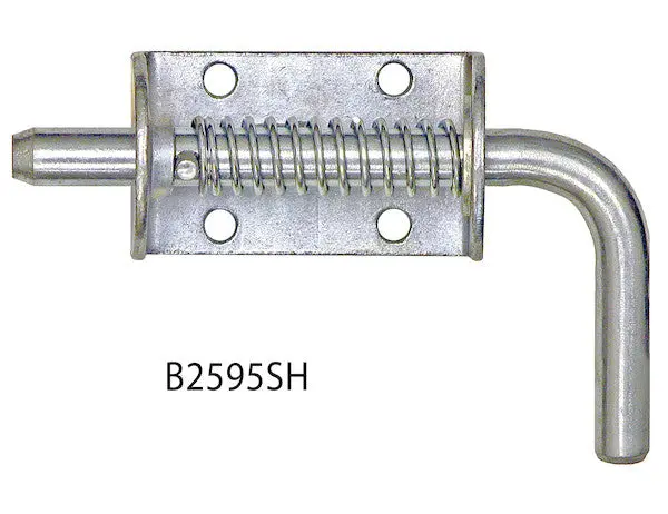 Zinc-Plated Spring Latch With Short Handle (1/2" X 1.75" X 5.19") 1