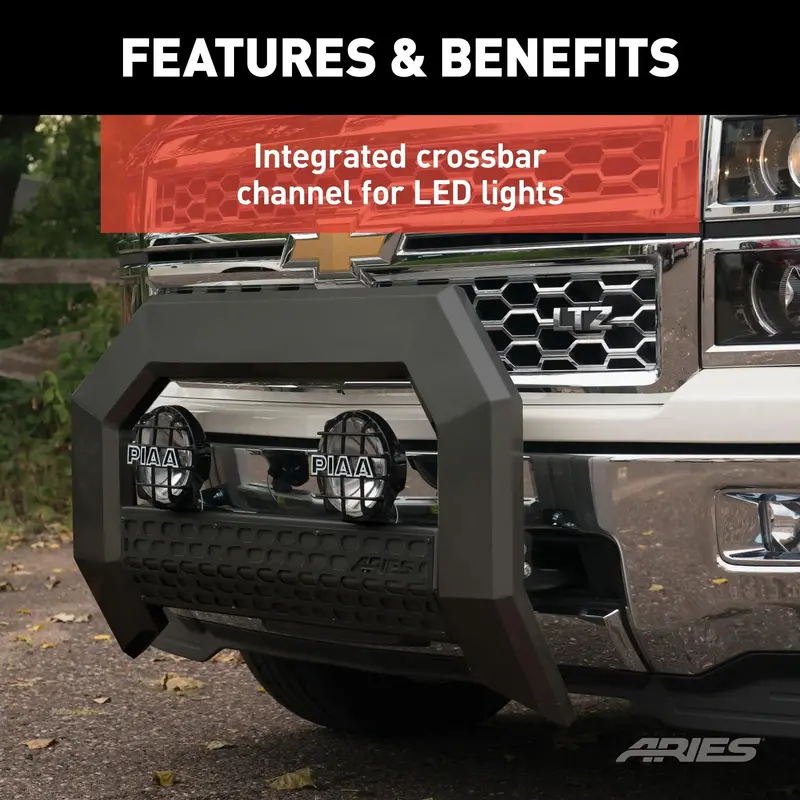 Aries Advantedge Bull Bar – Black Aluminum Front Protection For Select Ford F-150 Models 1