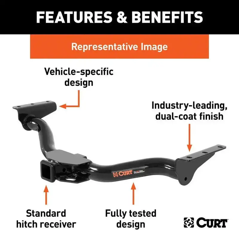 Curt Class 3 Trailer Hitch – 2-Inch Receiver For Select Volkswagen Id.4 Models With Factory Hitch Prep 1
