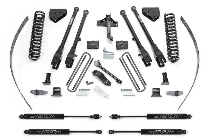 Fabtech K2125M 8-Inch 4-Link Suspension System With Coilovers And Stealth Shocks For 2008–2016 Ford F-250 4Wd (No Factory Overload) 1