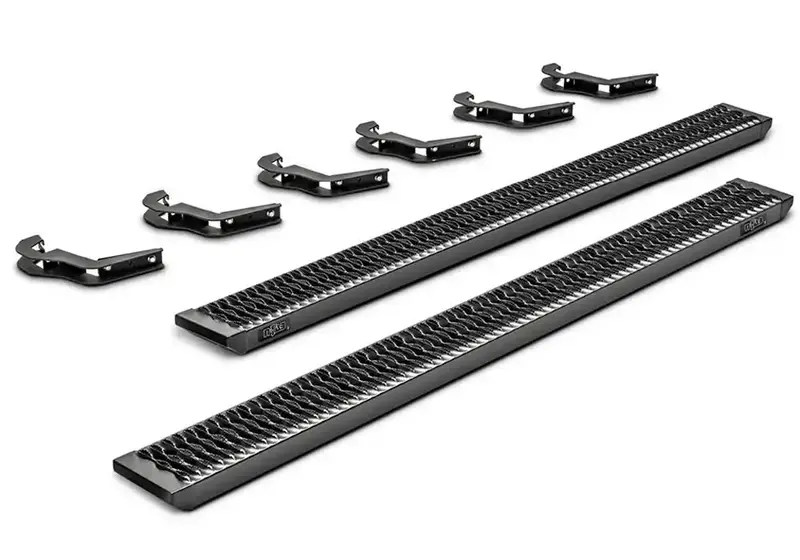N-Fab Growler Cab Side Steps For 2015-2018 & 2019-2021 Ram 1500 Quad Cab – Black Tx Finish 1