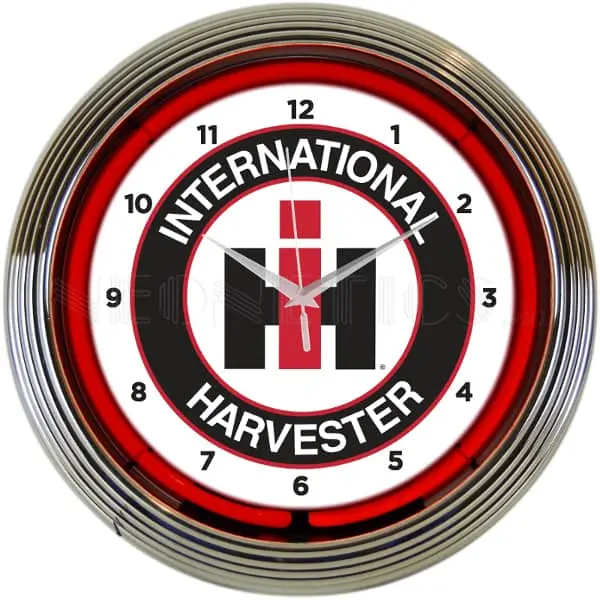 Neonetics Case Ih Themed Neon Wall Clock 1
