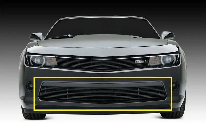 T-Rex Billet Aluminum Grille Overlay – Black Powder-Coated, Single-Piece Design (25031B) 1