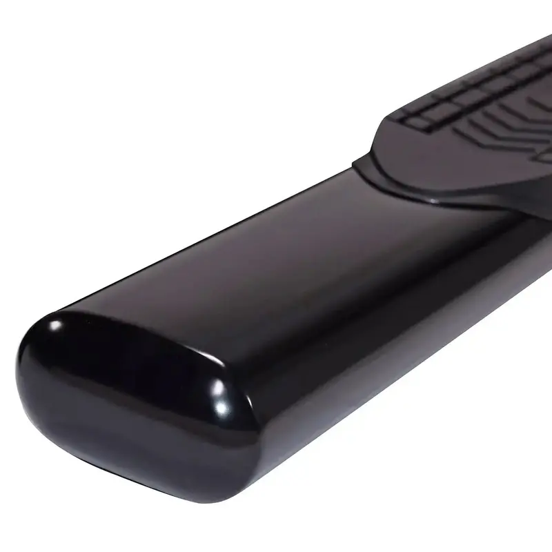 Trailfx 6" Oval Rocker Panel Guards – Powder-Coated Black Steel, Crew Cab Pickup Mount 1